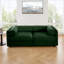 Stylish Chenille 2-seater Sofa With Storage Seat, Cylindrical Backrest And Armrests, Modern Fabric Loveseat Featuring Hidden Storage Space-1071586856