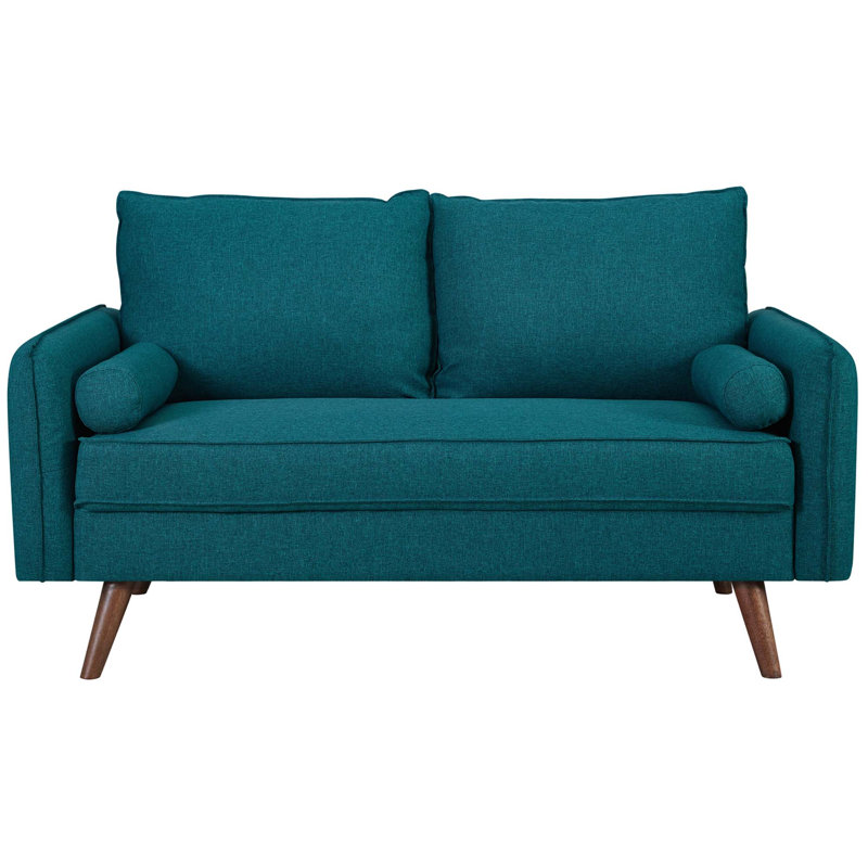 Canapé Carson Carrington Hedeby, Velours bleu sarcelle, H 33,5 po x l 60 po x P 32,5 po