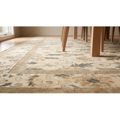 Tapis Mohair Ningxia beige fait à la main, luxueux et doux pour rehausser la chaleur et le confort de votre salon, chambre à coucher, bureau ou décoration intérieure