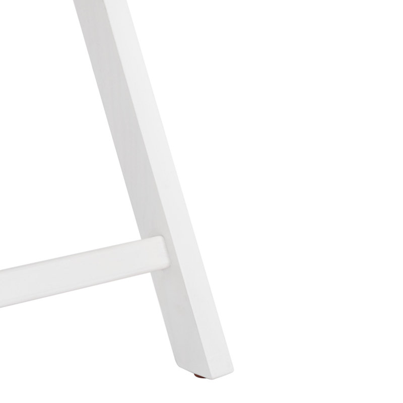 Ensemble de 2 chaises de patio pliables en rotin AllModern Dan, Blanc / Naturel