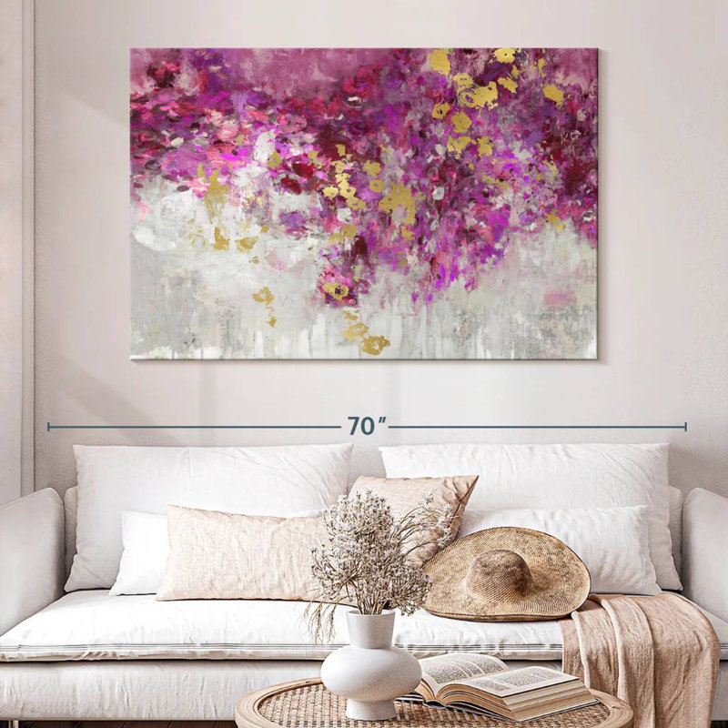 Magenta charmé, H 34 po x l 51 po