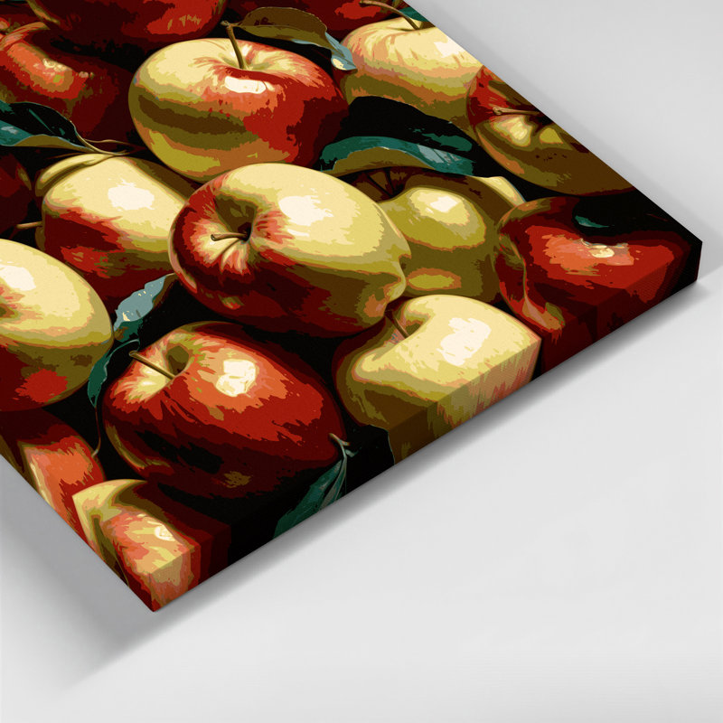 Fruit Apple Fuji Brown Canvas Wall Art, 11" H x 14" W