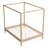 Solid Wood Canopy Bed, Natural-754369810
