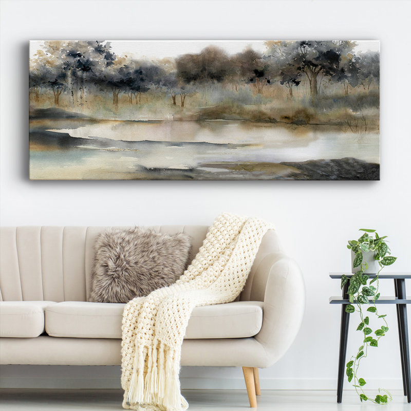 Serene River - reproduction sur toile tendue, H 12 po x l 30 po x P 1,5 po