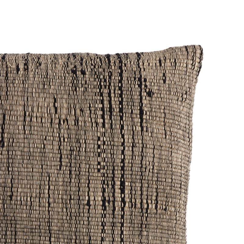 Rectangular Pillow Cover & Insert, Square 20"H x 20"W, Black/Taupe