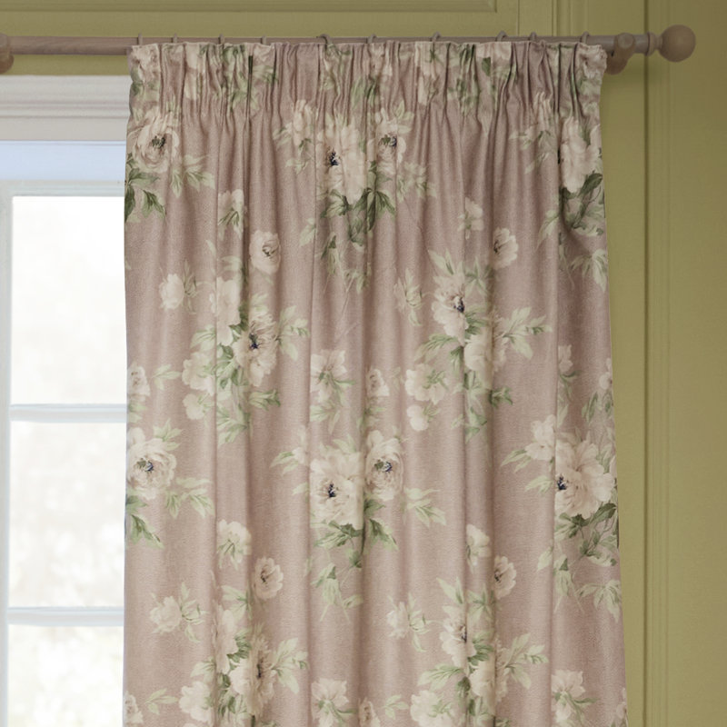 Adele Room Darkening Curtain Panel Pair, 46.06cm Width x 182cm Drop, Pink