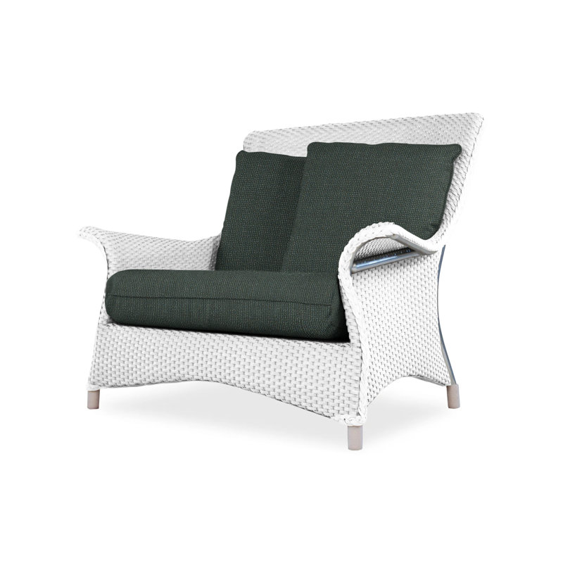 Mandalay Outdoor Lounge Chair, White, Demo Oatmeal