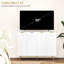 Buffet avec tablettes réglables, blanc