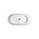 68.9"L x 29.5"W x 21.7"H Solid Surface Freestanding Oval Tub with Overflow and Drain