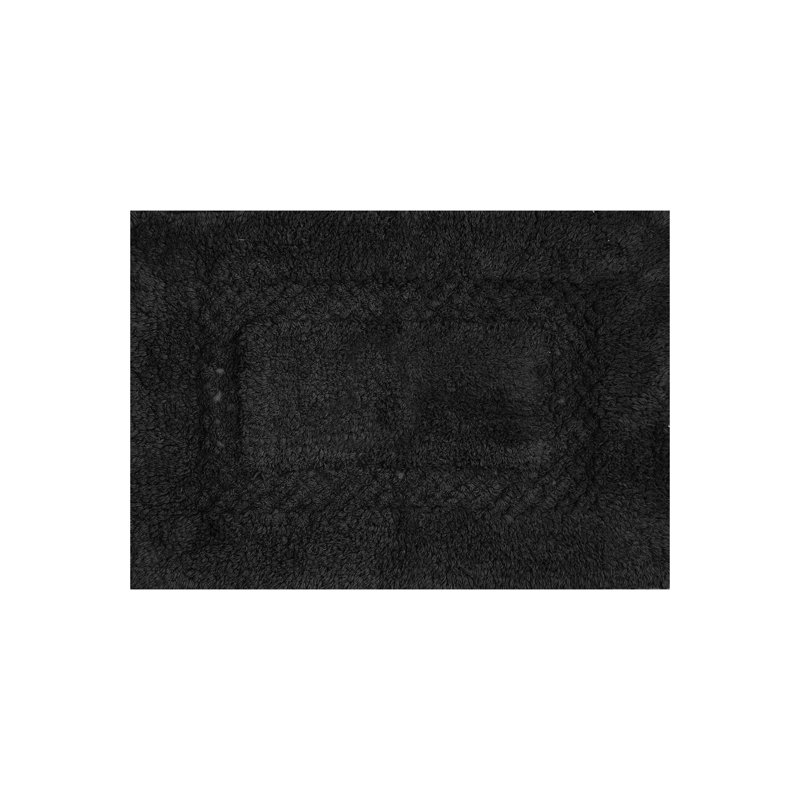 Tapis pour salle de bain Antigona, l 17 po x L 24 po, Noir
