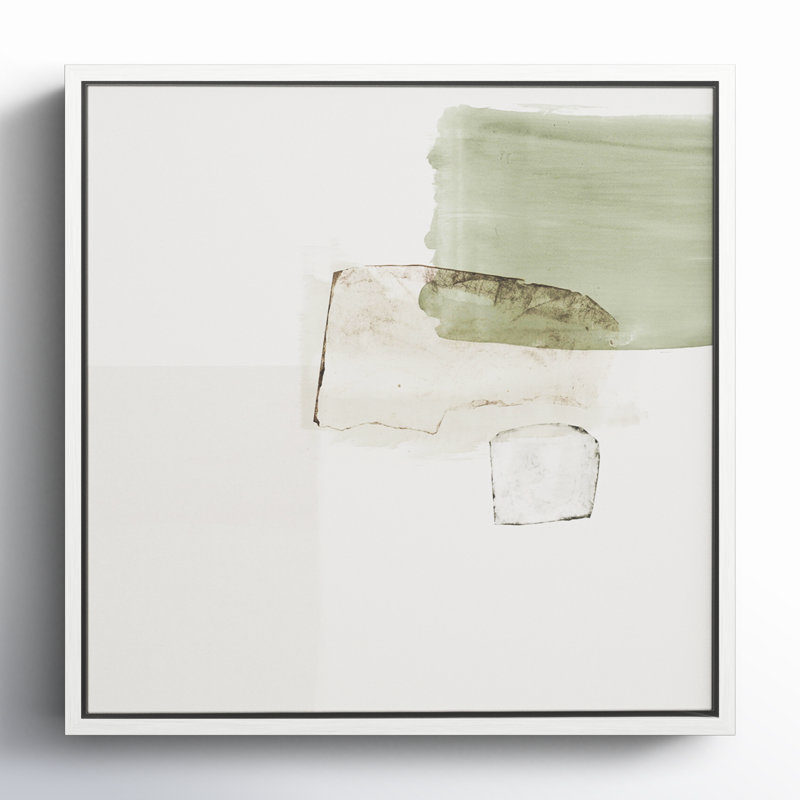 Carolsue Summer Days with You - Floater Frame Painting on Canvas, 13.5" H x 13.5" W, White