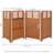 4 ft x 9 ft Brown Wood Folding Outdoor Privacy Screen