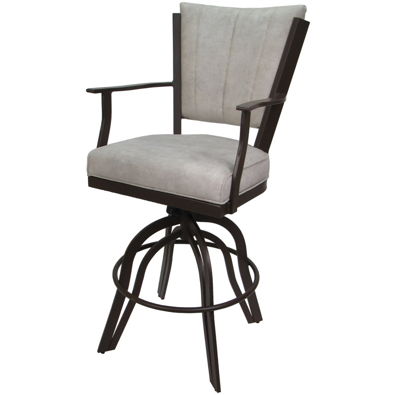 Tabourets de comptoir en métal Custom, Brun, Stuc Outlier, Tabouret de bar (siège d'une hauteur de 30 po)