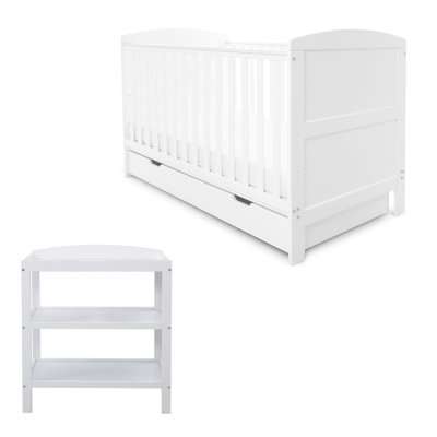 Coleby Classic 2 Piece Furniture Set and Premium Sprung Mattress  - White