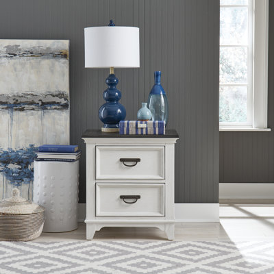 Colburn 2 Drawer Night Stand With Charging Station