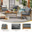 4 Piece Solid Wood Sofa Seating Group With Cushions-483433580