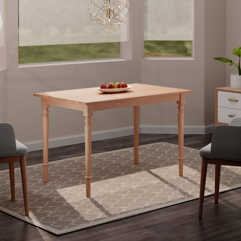 Gailann Beech Solid Wood Dining Table, Natural