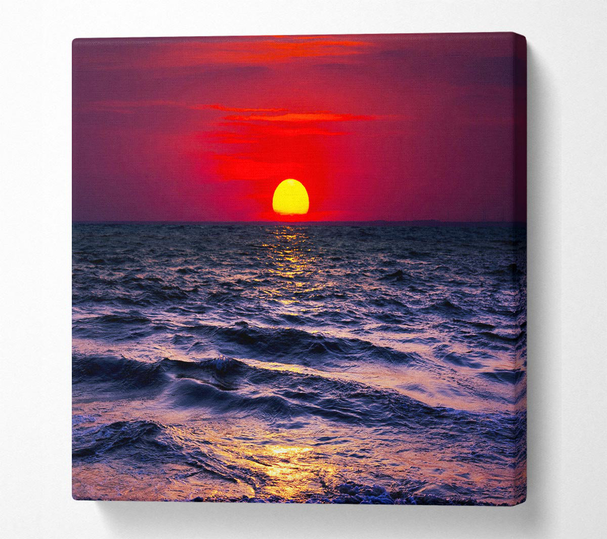 House of Hampton Golden Sunset Ocean - Wrapped Canvas Art Prints ...