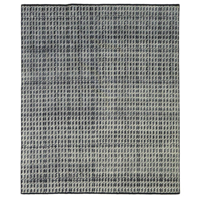 Houndstooth One-of-a-Kind 8'4" X 10'1" New Age Area Rug in Gray