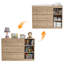 Commode pour bébé 2 en 1 avec table à langer - Organisateur de rangement de chambre de bébé en bois naturel 47,2 po, 4 tiroirs et tablettes ouvertes réglables, plateau amovible-2143470922