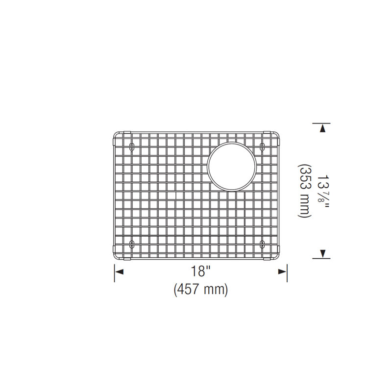 S/S 13-7/8"X18" BOTTOM SINK