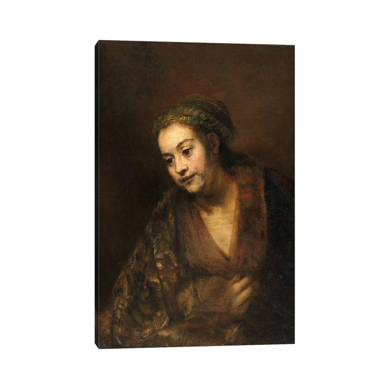Hendrickje Stoffels, C by Rembrandt Van Rijn - Wrapped Canvas Print, 30.48cm H x 20.32cm W x 1.91cm D