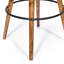 Upholstered Counter Stool with Solid Wood Frame-425521472