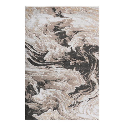 Tapis tissé et tissé 5 x 7, thème abstrait brun, sans teinture, idéal pour les bureaux à domicile, salon, embellissement, tapis 5 x 7, brun, sans perte de nourriture