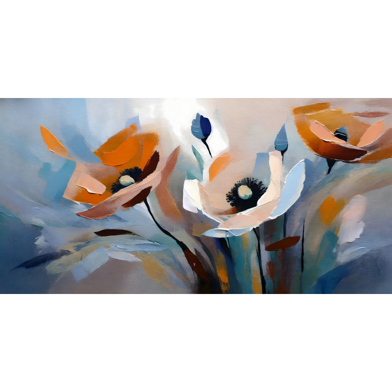 Painted Poppies, 18" H x 36" W