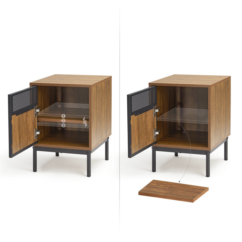 Najaya 37cm W Manufactured Wood Bedside Table