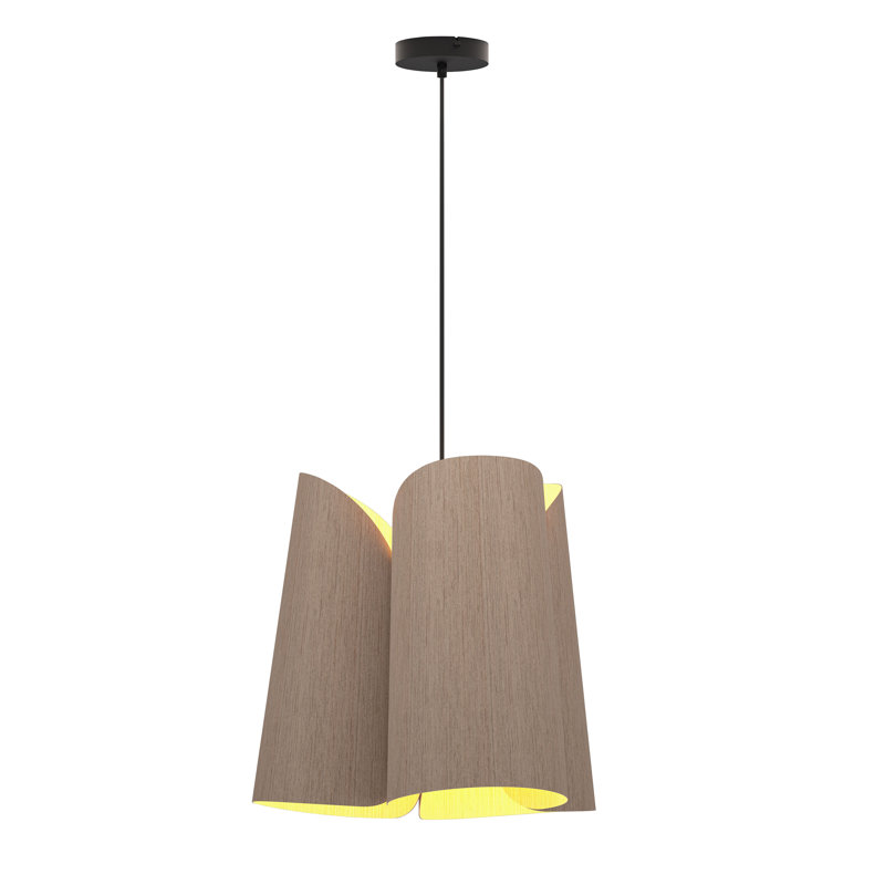 Luminaire suspendu 1 lumière Julieta, Chêne gris