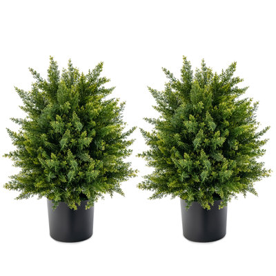 Ensemble de 2 cèdres artificiels en pot
