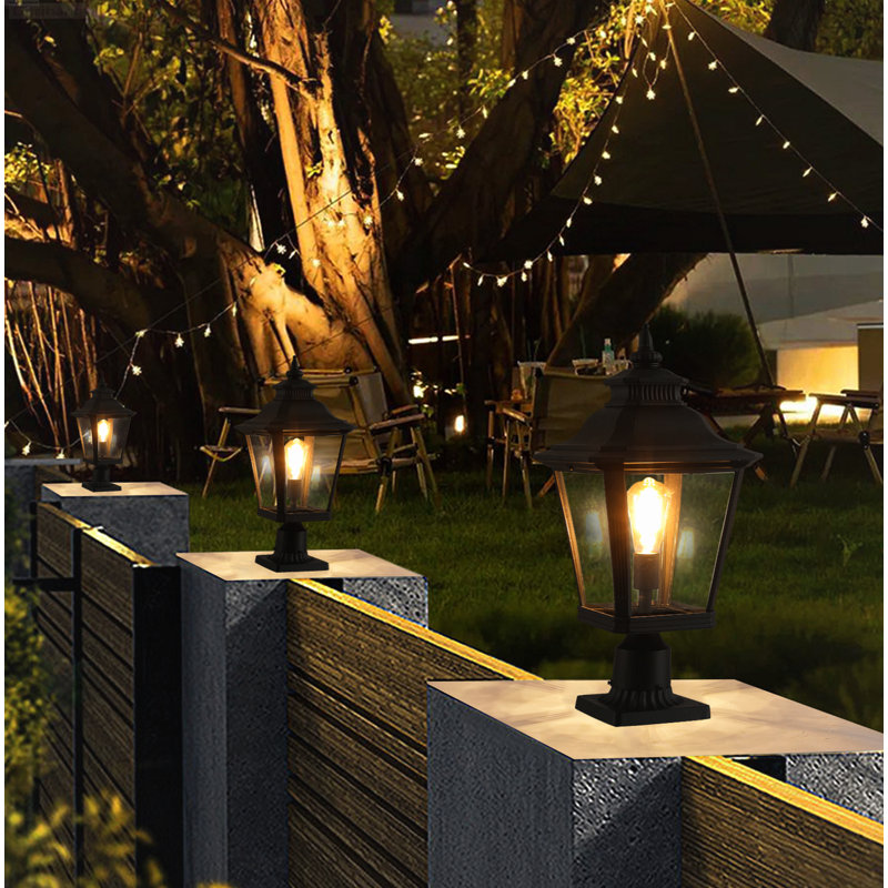 Lampadaire de colonne rétro en aluminium toutes saisons Vintage, 1-Pack