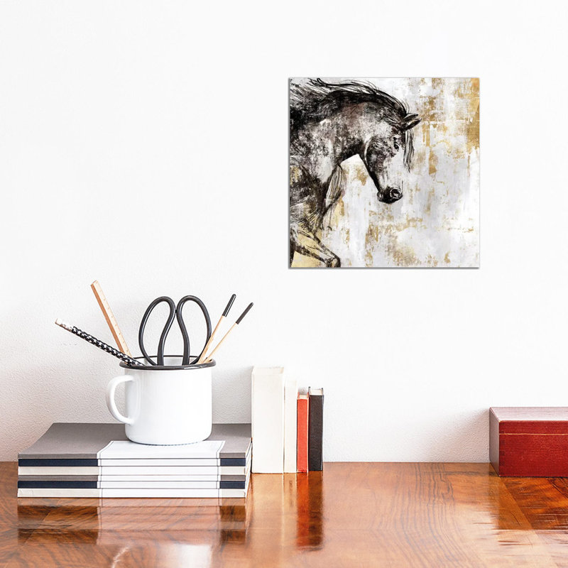 Equestrian Gold III - Wrapped Canvas Print, 30.48 cm H x 30.48 cm W