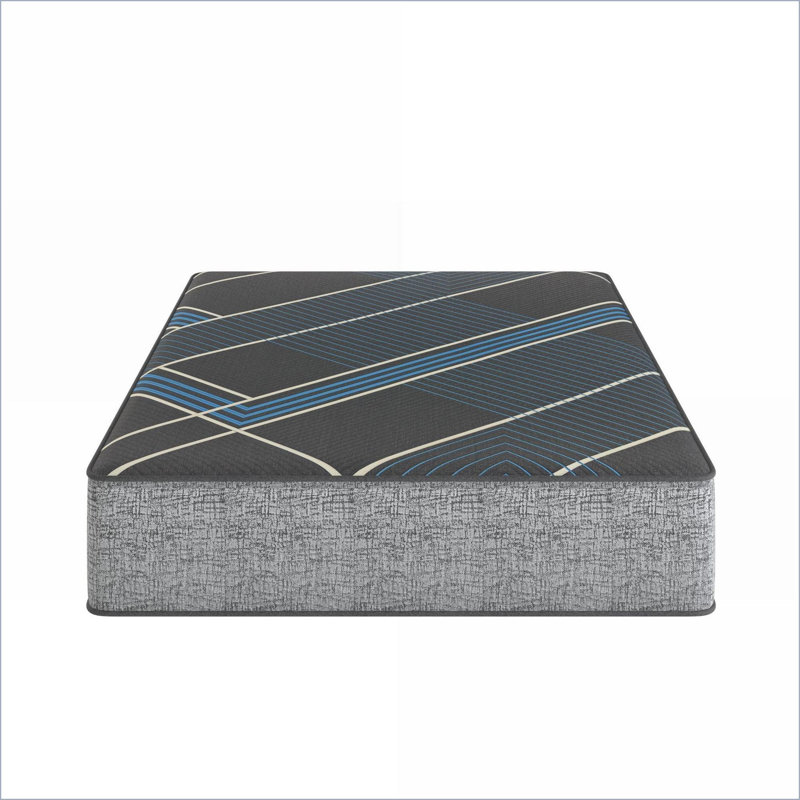 Mattresses, TempaGel by Restonic 13” Lux Firm Hybrid Mattress, Twin | Foam | Grey+Blue, Twin
