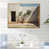 Toile avec cadre flottant or