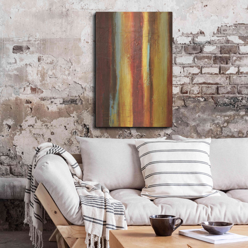 «Red Gunsy Nights II» par Erin Ashley, art mural en métal Red Barrel Studio®, H 36 po x l 24 po