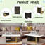 Ensemble de 2 tables basses de luxe avec plateau spacieux et cadre doré-139406279