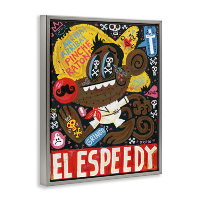 El Speedy Culture Collage Floating Frame, design by Jorge R. Gutierrez