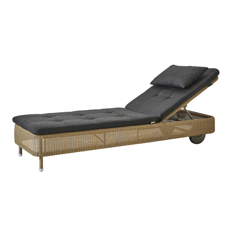 Presley 79.6" Long Single Chaise, Gray, Natural