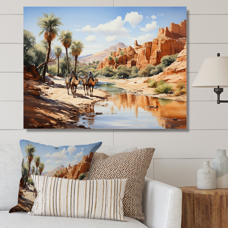 Sahara Sands Depict I - Animals Canvas Art Print, H 30 po x l 40 po, Toile tendue