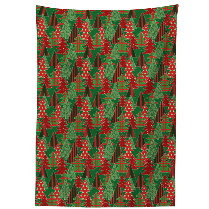 Christmas Dining Room Kitchen Tablecloth, 90" L x 60" W