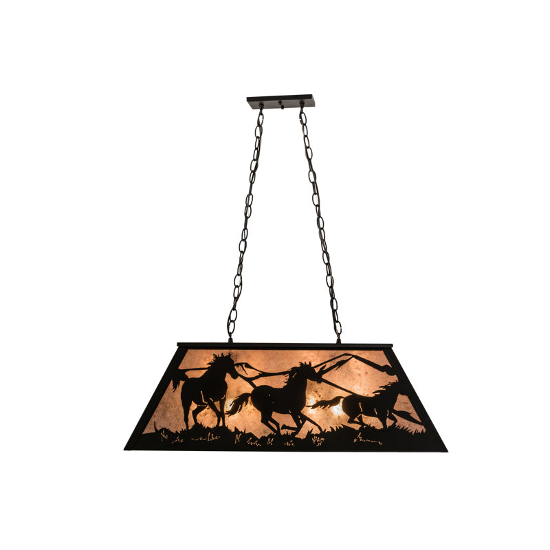 Rustic Lodge 6 - Light Pendant, Black