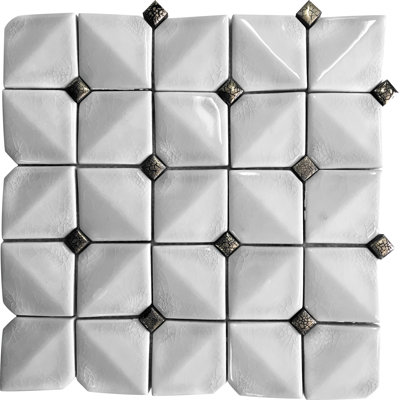 12" X 12" Straight Edge Ceramic Mosaic Sheet Floor Tile