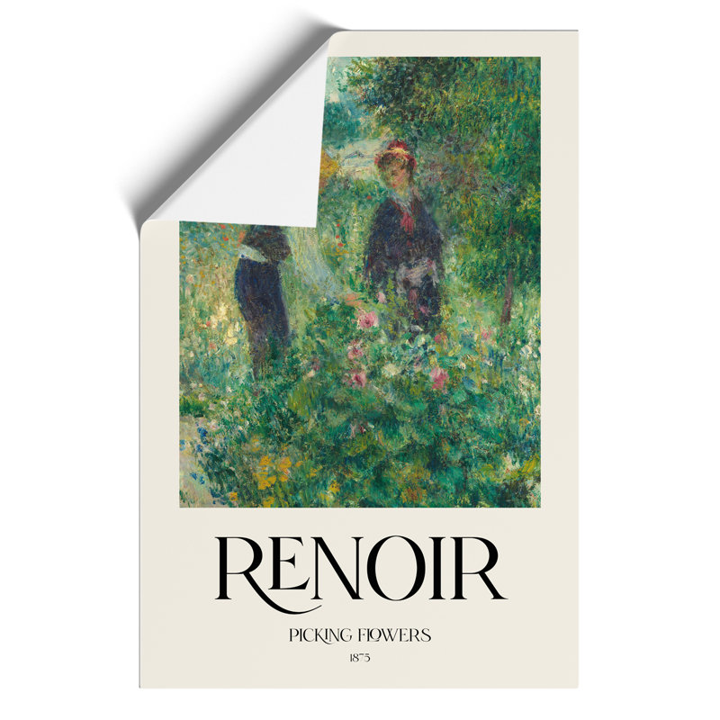 Picking Flowers Print by Pierre Auguste Renoir - Frameless Print, 59cm H x 42cm W x 0.1cm D