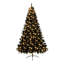 Arbre de Noël articulé artificiel pré-éclairé noir, arbre de Noël épinette des Fêtes avec 920 branches et 280 lumières à DEL changeantes avec 11 modes d'éclairage, décoration des Fêtes pour la maison, le bureau et l'école