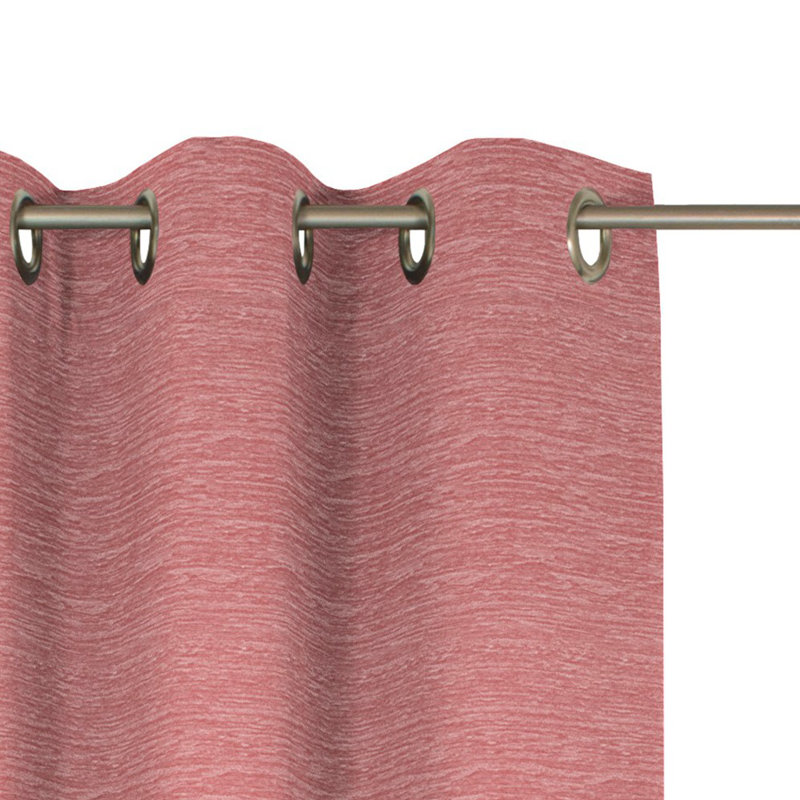Gracierose Synthetic Eyelet Single Curtain Panel, opaque, 225cm Width x 270cm Drop, Pink