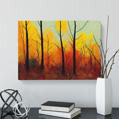 Ravishing Autumn Forest - Wrapped Canvas