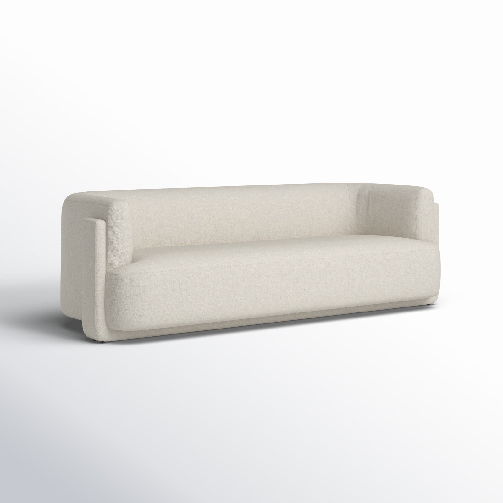Rue 95" Upholstered Sofa, Dove Crescent Rayon/Viscose