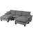 U-Shape Cloud Couch Modular Sofa With Sailboat Design And Movable Ottomans